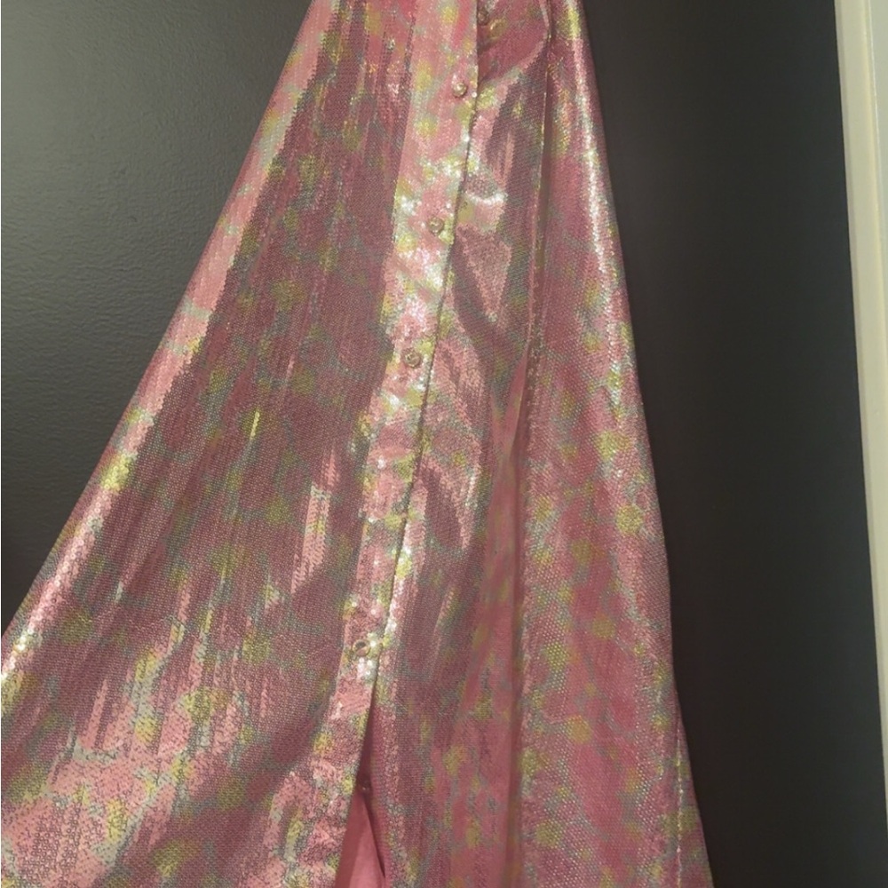 QUEEN OF SPARKLES Pink and Gold Dress